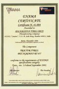 ENAMA certificate